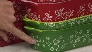 Temp-tations Old World or Floral Lace 21-Piece Bakeware Set on QVC