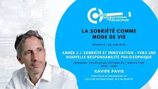 La sobriété comme mode de vie. PCI. Année 3. Séance 6.