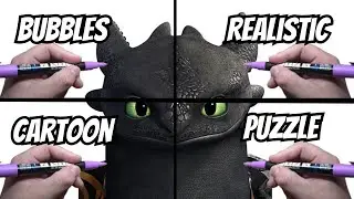 Drawing Toothless How To Train Your Dragon In 4 Amazing Styles!
