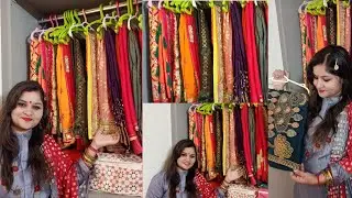 My Saree Collection &hearts;️ | Beautiful and Designer Saree 😍 |Wardrobe Tour |Storage & Organization