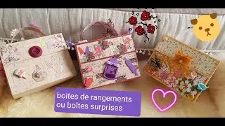 Boite rangement embellissements ( Tuto demandé ) #scrapbooking #boxscrap