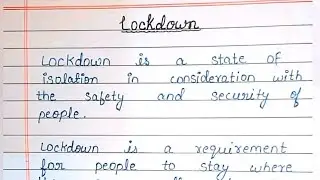 Essay on lockdown||lockdown essay in english||write an essay on lockdown||lockdown paragraph in Eng