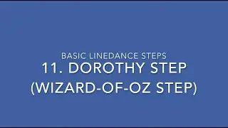 Basic Linedance steps - 11. Dorothy step (Wizard of Oz step)