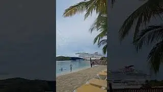 Island time, chillin on a beach. #islandlife #cruise #beach #cruiselife #chilling #caribbean #ocean