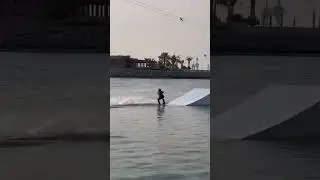 Let&rsquo;s boogie🔥🫡 #wake #wakeboard #training #pro #jump #fly #up #cable #park #kwt #q8