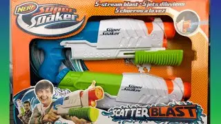 Pool Toy Review! Nerf Super Soaker Scatter Blasters!