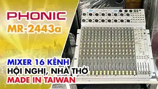 Sale 50% - Phonic MR-2443a // Mixer 16 K&ecirc;nh Ng&otilde; V&agrave;o cho Hội Nghị, Nh&agrave; Thờ #V357