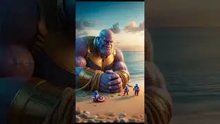 Superheroes at sea shore💥Avengers capture Joker and Thanos#ai#avengers#shorts#music#brawlstars#aiart