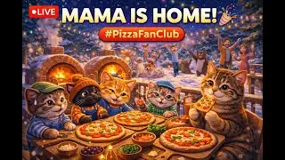 LIVE BACKYARD CAM 🍕 Mama Is Home! | Pizza Night + Snowy Paw Syndicate Celebration
