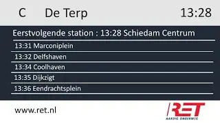 RET Metrolijn C Omroepen De Akkers - De Terp | Rotterdam.
