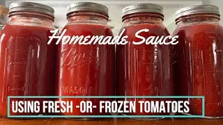 Harvest to Jar: Tomato Sauce Made With Either Fresh or Frozen Tomatoes