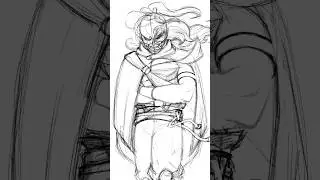 Speed Drawing my own anime character !! #artshorts