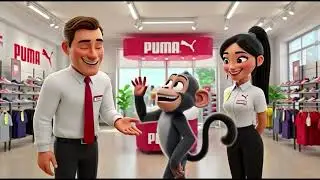 Moko's Shoe Shopping Prank 👟🐒 | Monkey POV  #puma  shoes #shorts