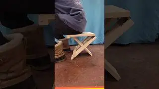 I made a folding stool. #woodworking #video #shorts #youtubeshorts #diy