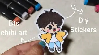 DIY BTS Stickers at Home 💜 | Easy K-Pop Craft | BTS Army Special @artbysheetal33 #inshot2026
