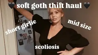 casual goth midsize thrift haul and try on!! fall transitional items 🍂🎃