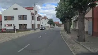 🇵🇱 Bobrowice 2022, Polska. Bobrowice, Drive przejazd przez miejscowość. Lubuskie. [4K]