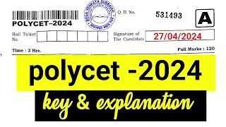 polycet 2024 key and explanation