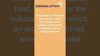 definition of food#shorts #definition #education
