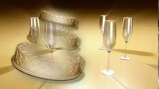Wedding Cake and Champagne Glass - Wedding Background Video For After Effects 2018