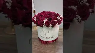 Christmas Gift Personalized Rose Gift Hatbox Wedding Decoration Bridesmaid Present Engagement Flower
