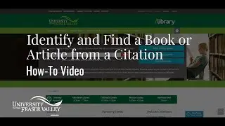 Identify and Find a Book or Article from a Citation