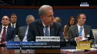 Rothfus Questions IG Horowitz about Clinton Email Investigation at Joint Committee Hearing