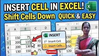 Insert cell in excel quick and easy