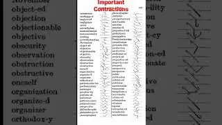 Special Contractions# Shorthand Outlines # Shorts#