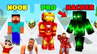 SHINCHAN and CHOP MERGING SUPERHEROES | IRONMAN, SPIDERMAN, THANOS, STEVE MINECRAFT, MARVEL SUPER