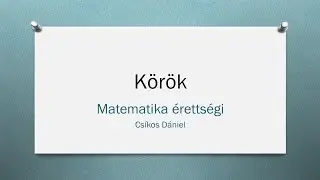 Koordinátageometria - Körök egyenlete