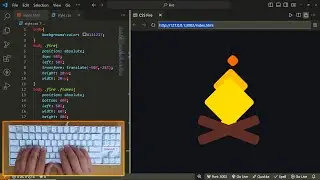 ASMR Coding⚡️FIRE Animation Using |HTML|CSS⚡️No Talking