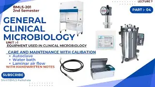 Care & Maintenance With Calibration | Autoclave | Water bath | LAF | Microbiology (BMLS )| PART :-04