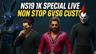 Free Fire Live Telugu | NS19 1K Special | Non Stop 6Vs6 Customs | Room Matches 🔥