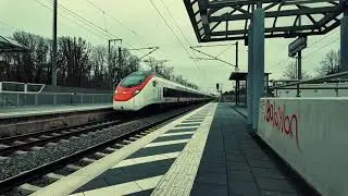 Train watching Frankfurt ICE/SBB EC slow motion 4K