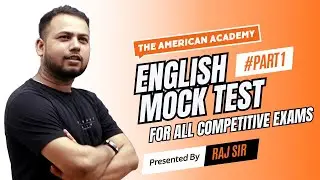 Score More in English! | Mock Test for All Competitive Exams | Live By Raj Sir | Day - 1