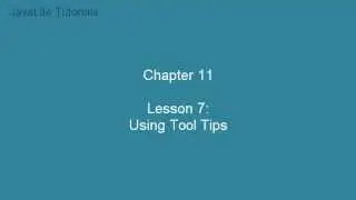 Chapter 11  (Lesson 7: Using Tool Tips)