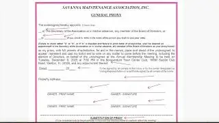 How to use Proxies and Voting Certificates in Savanna HOA Elections