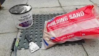 Stop weeds growing in garden patio paver and fill slab gaps easily