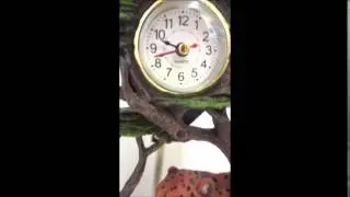 Relogio Com Pendulo On&ccedil;a decora&ccedil;&atilde;o Hora Tempo Segundos casa escritorio Floresta ABMIDIA
