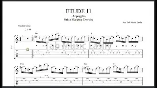 String Skipping & Arpeggios Exercise: ETUDE 11//Key of B Minor