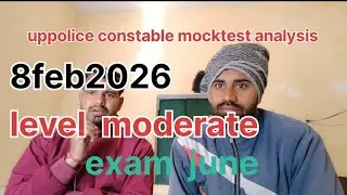 Uppolice constable mocktest analysis 8feb2026# rwa 