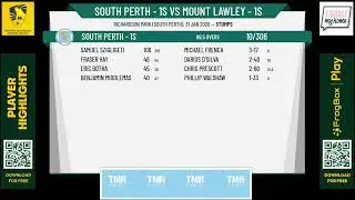 South Perth - 1s v Mount Lawley - 1s