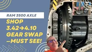 RAM 3500 Axle Shop 3.42&rarr;4.10 Gear Swap&mdash;Must See! #UniquelyDOUBLEBEE #rvlife #hudlowaxle #ontheroad