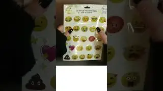 11 seconds squeezing emoji sticker sheet #shorts #asmr #stickers #viral #sticker #emoji #fyp #emojis