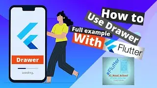 Drawer complete simple design example by Flutter (How to use drawer in example by Flutter)speed code