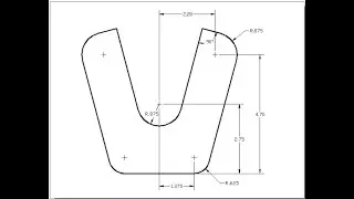 AutoCAD Tutorial: The V-Slide Plate Exercise (Step-by-Step Under 9 Minutes)