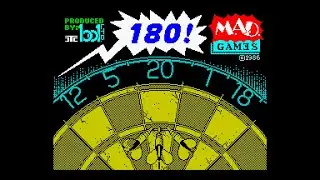 180! (#darts) #4K #HQ intro + #music theme + gameplay ZX #Spectrum 128K #remastered quality (1986)