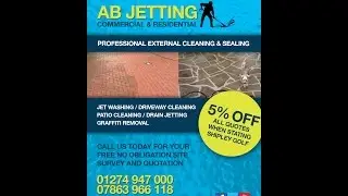 Industrial / Commercial / Domestic Hot Jet Washing Driveway & Patio Bradford / Leeds