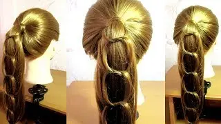 ✨ Tuto coiffure queue de cheval originale  ✨ Coiffure tresse simple et rapide (pour l'ecole/travail)